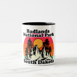 Vintage Badlands nationalpark Två-Tonad Mugg