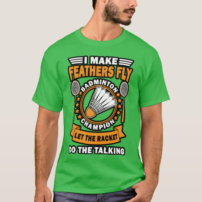 Vintage Badminton Citat Design flicka T Shirt (Framsida)