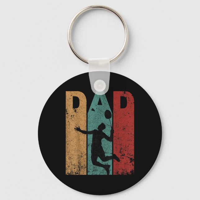 Vintage Badminton Pappa Fars Dag Presentidéer  Nyckelring (Framsida)