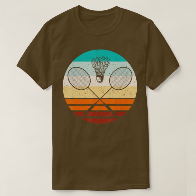Vintage badminton player badminton t shirt (Design framsida)