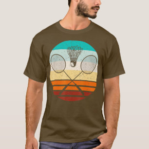 Vintage badminton player badminton t shirt