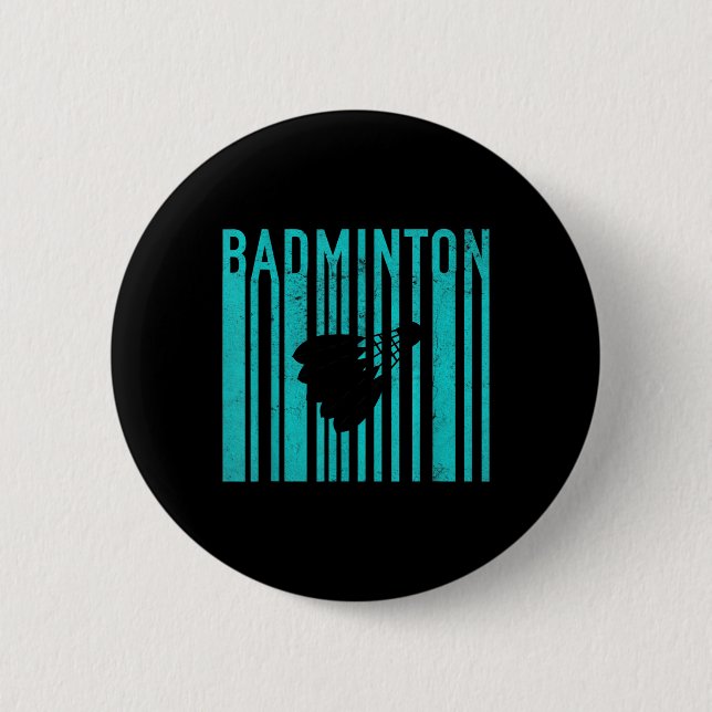 Vintage Badminton - Retro Badmintonspelare - Badmi Knapp (Framsida)