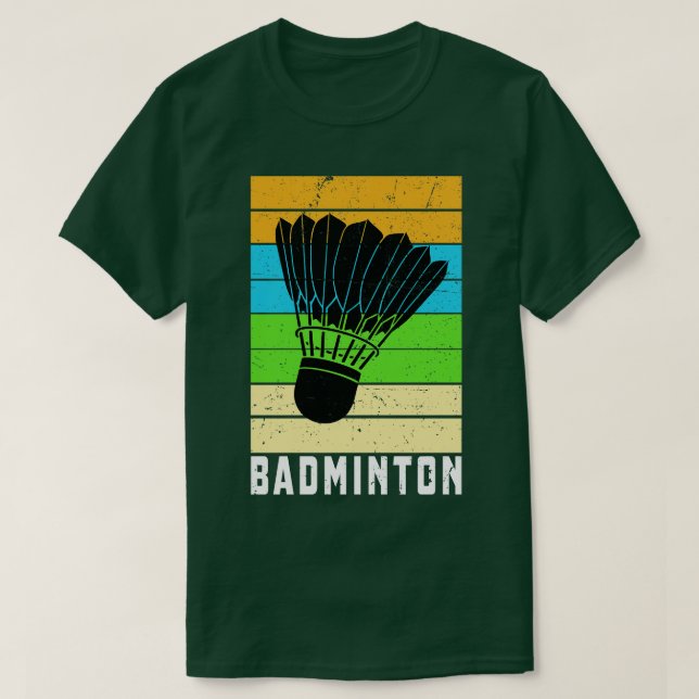 Vintage Badminton T Shirt (Design framsida)
