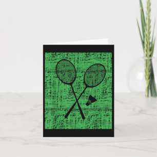 Vintage badmintonracket och shuttle kort