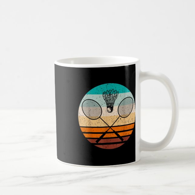 Vintage badmintonspelare Badminton  Kaffemugg (Höger)