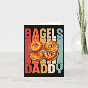 Vintage Bagel pappa - Fars dag Bagel Älskare Pappa Kort
