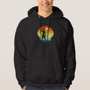Vintage Bågskyttejakt Kvinnlig Bågskytt Hoodie