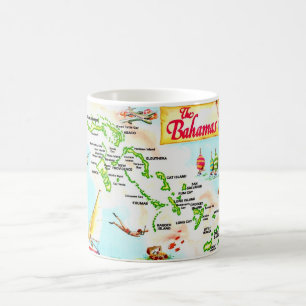 Vintage Bahamaöarna Karta Mugg
