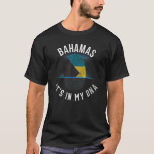 Vintage Bahamas-Flagga ligger i mitt Dna Bahamian T Shirt