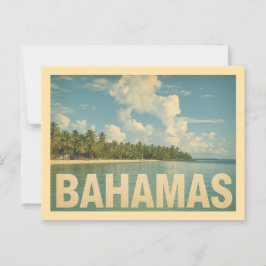 Vintage Bahamas Travel Vykort