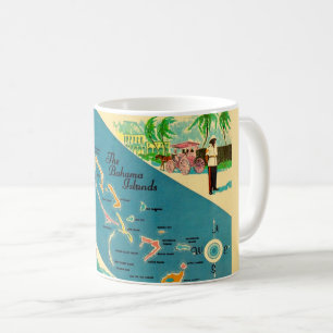 Vintage Bahamasöarna Karta Kaffemugg