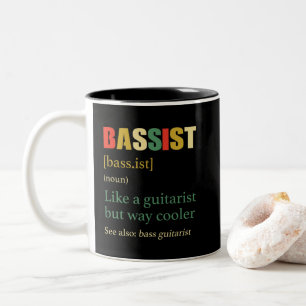 Vintage Baid-definition för Bass Guitar Player Två-Tonad Mugg