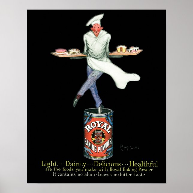 Vintage Baker Reklam Art Poster (Framsidan)