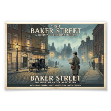 Vintage Baker Street London Resemålningaffisch