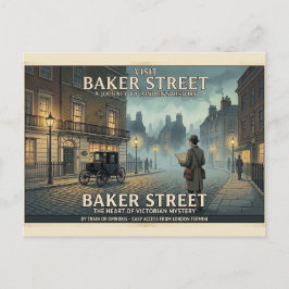 Vintage Baker Street London Resemålningaffisch Vykort