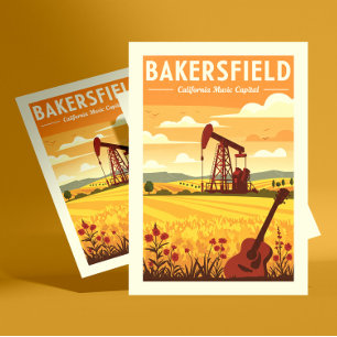 Vintage Bakersfield California Vykort