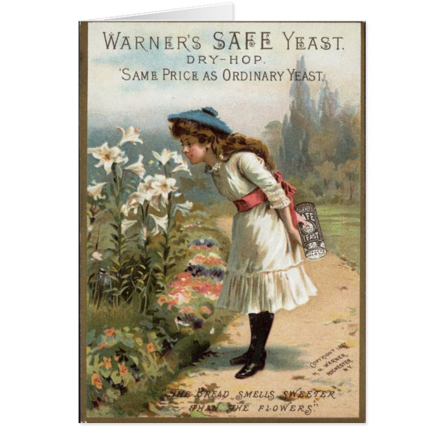 Vintage Bakery-annonsering Hälsningskort (Framsidan)