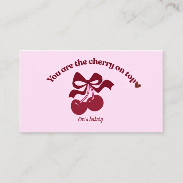 Vintage bakery business card visitkort (Framsida)