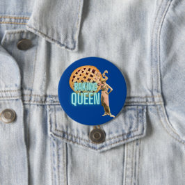 Vintage Baking Queen on Blue Knapp