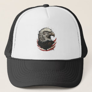 Vintage Bald Eagle Patriotisk Gravyr T-Shirt Desig Keps