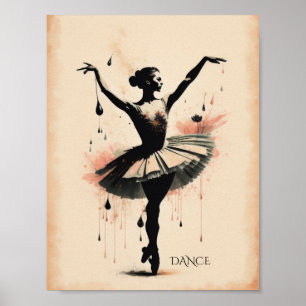 Vintage balettdans poster