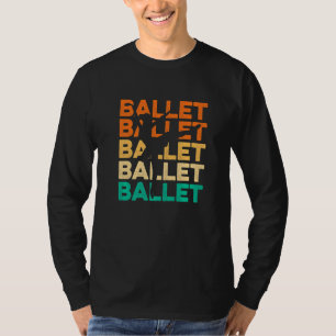 Vintage balettdansare Retro ballerina Musik Barre T Shirt