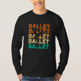 Vintage balettdansare Retro ballerina Musik Barre T Shirt