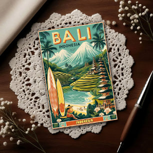 Vintage Bali, Indonesien Resa Vykort