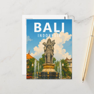 Vintage Bali vykort – Catur Muka-monumenten