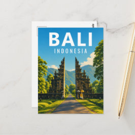 Vintage Bali vykort – Handara Gate