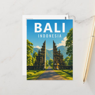 Vintage Bali vykort – Handara Gate
