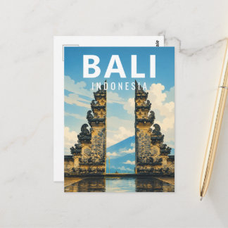 Vintage Bali vykort – Lempuyang himmelska porten