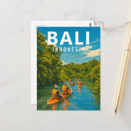 Vintage Bali vykort – Mangrovekajakpaddling