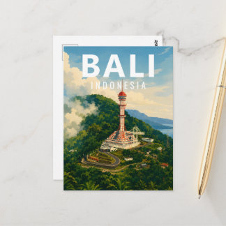 Vintage Bali vykort – Turyapada Tower Buleleng