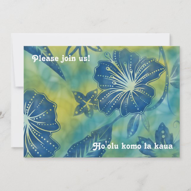 Vintage Balinese Batik Luau-inbjudan Inbjudningar (Framsida)