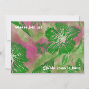 Vintage Balinese Batik Luau-inbjudan Inbjudningar