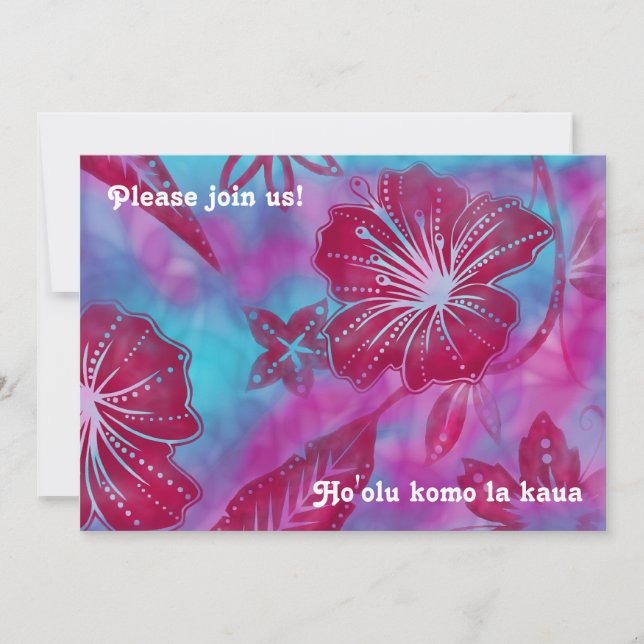 Vintage Balinese Batik Luau-inbjudan Inbjudningar (Framsida)