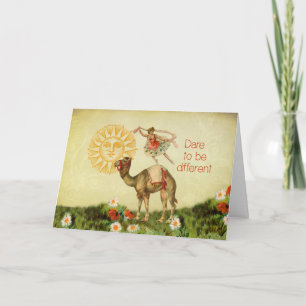 Vintage Ballerina, Flowers och Camel Collage Kort