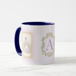 Vintage Ballerina Kaffemugga i Mjuk Lilac & Blå Mugg
