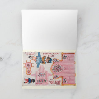 Vintage Ballerina pappert doseringskort Kort