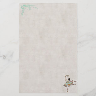 Vintage Ballet Dancer Stationery Brevpapper