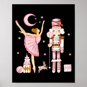 Vintage Ballet Nutcracker, Rosa  Julafton Wome Poster