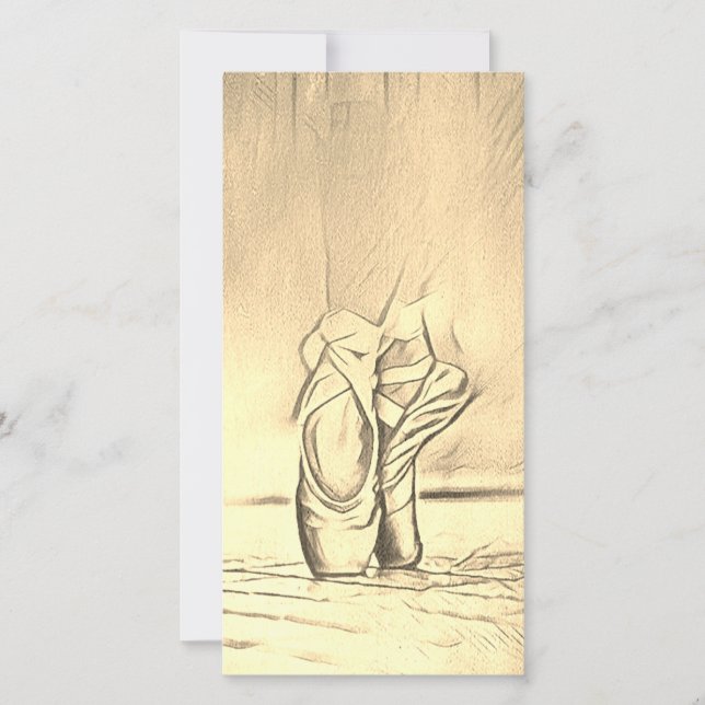 Vintage Ballet Shows Tack för lärarkortet (Framsida)