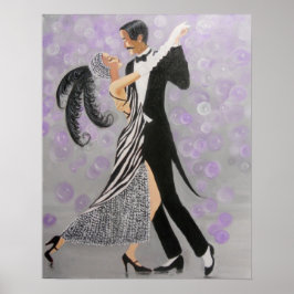 VINTAGE BALLROOM DANCERS POSTER
