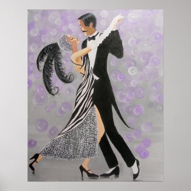 VINTAGE BALLROOM DANCERS POSTER (Framsidan)