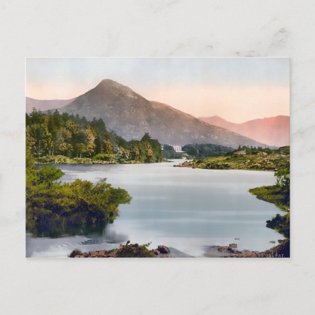 Vintage Ballynahinch Castle Ireland Vykort (Framsida)