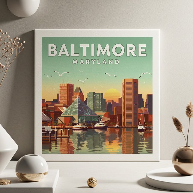 Vintage Baltimore Maryland Kakelplatta (Skapare uppladdad)