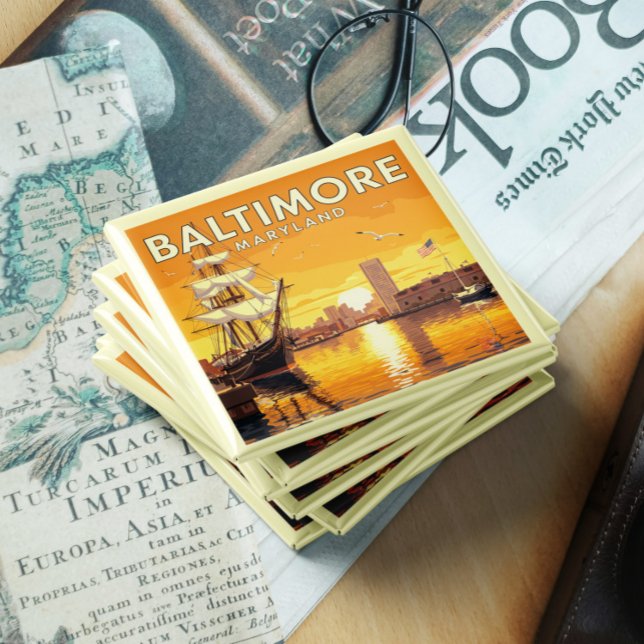 Vintage Baltimore Maryland Magnet (Skapare uppladdad)