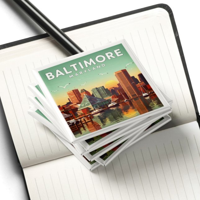 Vintage Baltimore Maryland Magnet (Skapare uppladdad)