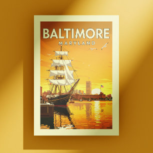 Vintage Baltimore Maryland Vykort